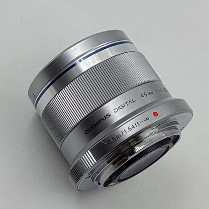 【全額返金保証】【最速発送】OLYMPUS M.ZUIKO DIGITAL 45mm F1.8 [シルバー] 動作確認済