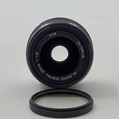 【全額返金保証】【最速発送】OLYMPUS M.ZUIKO DIGITAL 25mm F1.8 [ブラック] 美品 動作確認済