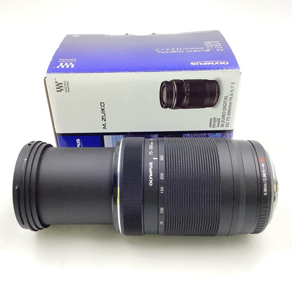 【全額返金保証】【最速発送】OLYMPUS M.ZUIKO DIGITAL ED 75-300mm F4.8-6.7 II [ブラック] 動作確認済
