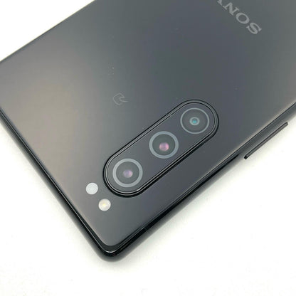 【全額返金保証】【最速発送】Sony Xperia 5 64GB ブラック docomo SO-01M 白ロム 動作確認済