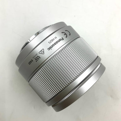 【全額返金保証】【最速発送】Panasonic LUMIX G 25mm/F1.7 ASPH. H-H025-S [シルバー] 超美品 動作確認済