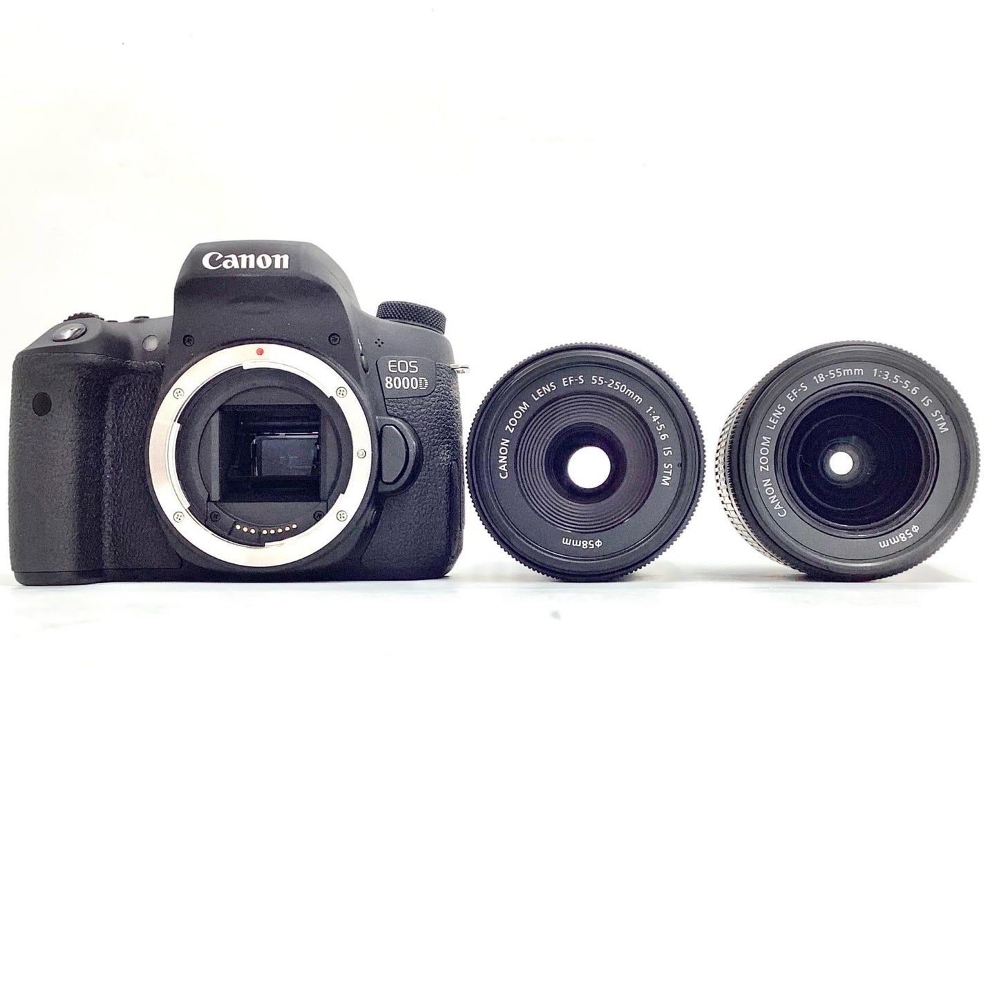 【全額返金保証】【最速発送】Canon デジタル一眼 EOS 8000D ダブルズームキット ブラック 美品 動作確認済