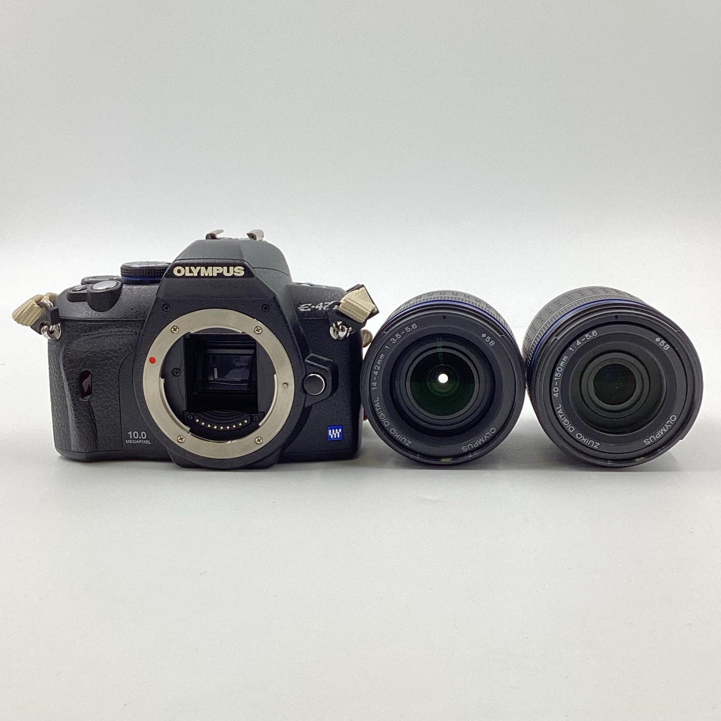 【最速発送】OLYMPUS デジタル一眼 オリンパス E-420 デジタル 一眼レフ カメラ 14-42mm F3.5-5.6/40-150mm F4.0-5.6 キット ズームレンズ ブラック【難有】