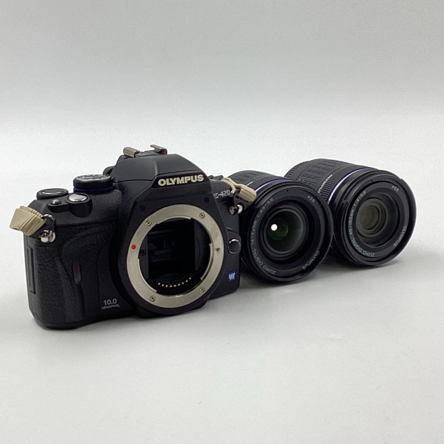 【最速発送】OLYMPUS デジタル一眼 オリンパス E-420 デジタル 一眼レフ カメラ 14-42mm F3.5-5.6/40-150mm F4.0-5.6 キット ズームレンズ ブラック【難有】