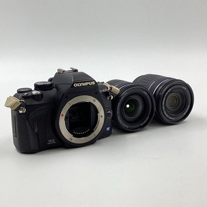 【最速発送】OLYMPUS デジタル一眼 オリンパス E-420 デジタル 一眼レフ カメラ 14-42mm F3.5-5.6/40-150mm F4.0-5.6 キット ズームレンズ ブラック【難有】