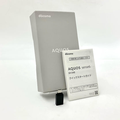 【全額返金保証】【最速発送】SHARP AQUOS sense6 64GB シルバー docomo SIMフリー SH-54B 白ロム 美品 動作確認済