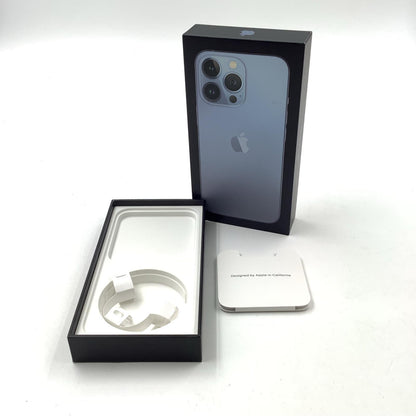 【全額返金保証】【最速発送】Apple iPhone iPhone 13 Pro 256GB シエラブルー au 動作確認済 90%
