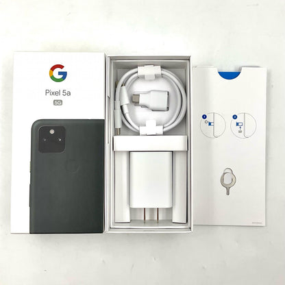【全額返金保証】【最速発送】Google Pixel 5a 128GB Mostly Black(モーストリー ブラック) Softbank G4S1M 白ロム 美品 動作確認済