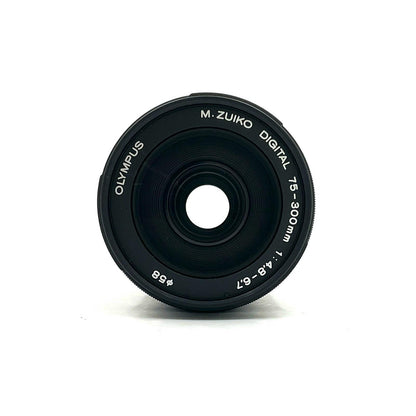【全額返金保証】【最速発送】OLYMPUS M.ZUIKO DIGITAL ED 75-300mm F4.8-6.7 II [ブラック] 美品 動作確認済
