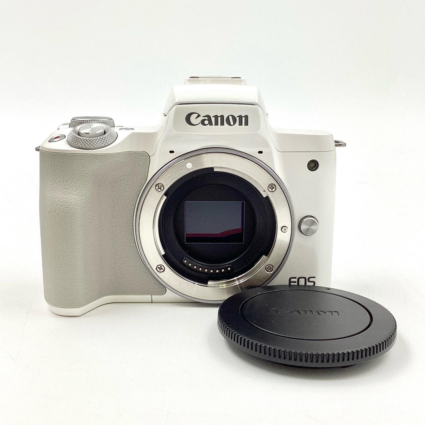 【全額返金保証】【最速発送】Canon デジタル一眼 EOS Kiss M ボディ [ホワイト] 美品 動作確認済