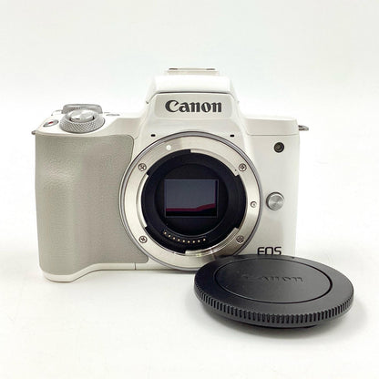 【全額返金保証】【最速発送】Canon デジタル一眼 EOS Kiss M ボディ [ホワイト] 美品 動作確認済