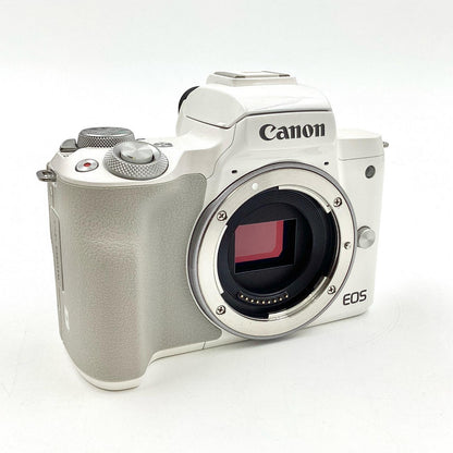 【全額返金保証】【最速発送】Canon デジタル一眼 EOS Kiss M ボディ [ホワイト] 美品 動作確認済