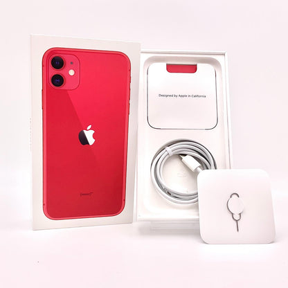 【全額返金保証】【最速発送】Apple iPhone iPhone 11 128GB RED SIMフリー 白ロム 超美品 動作確認済 84%