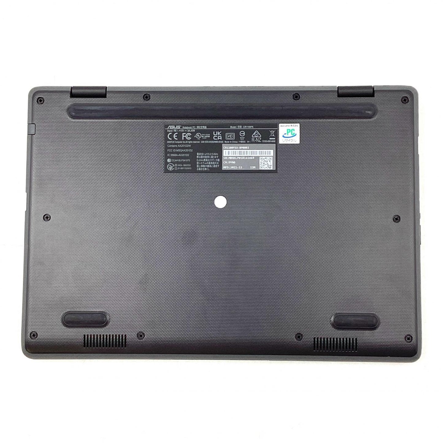 【全額返金保証】【最速発送】ASUS Chromebook Flip CR1100FK 11.6インチ Intel Celeron N4500 4GB SSD 64GB 動作確認済