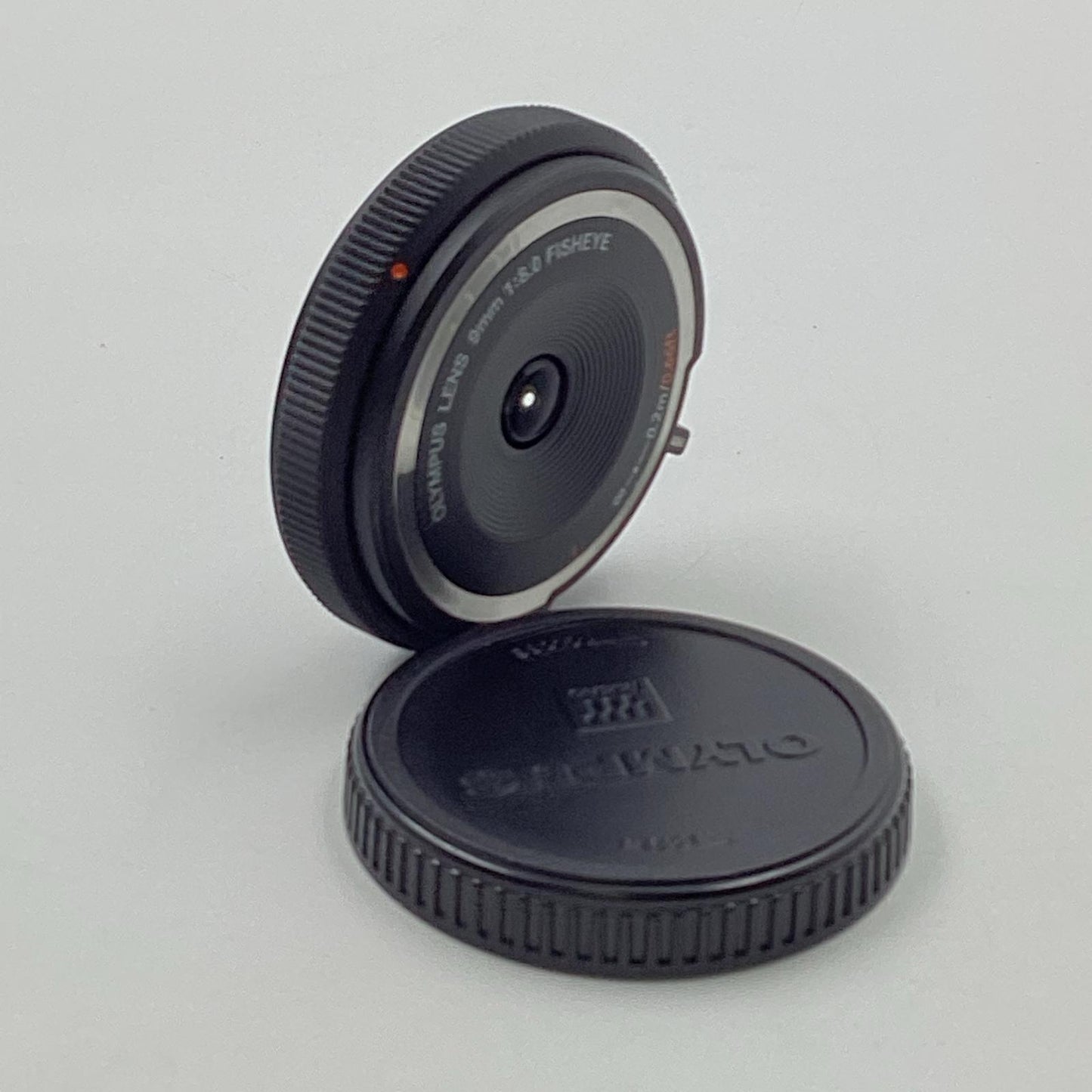 【全額返金保証】【最速発送】OLYMPUS フィッシュアイボディーキャップレンズ BCL-0980 [ブラック] 美品 動作確認済