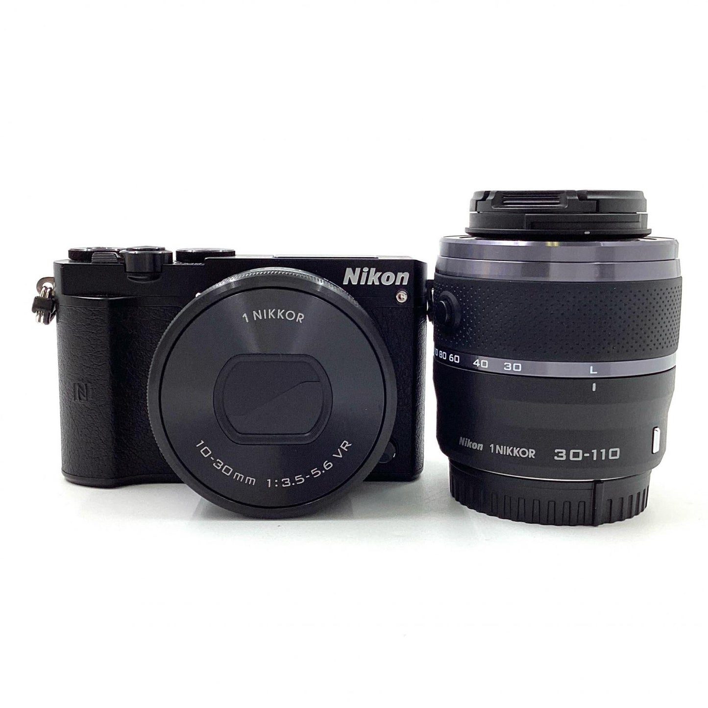 【全額返金保証】【最速発送】Nikon デジタル一眼 Nikon 1 J5 ダブルレンズキット ブラック 美品 動作確認済