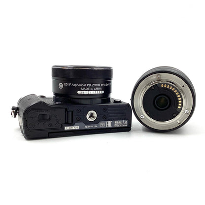 【全額返金保証】【最速発送】Nikon デジタル一眼 Nikon 1 J5 ダブルレンズキット ブラック 美品 動作確認済