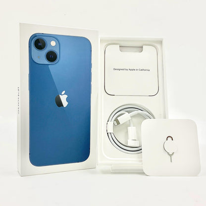 【全額返金保証】【最速発送】Apple iPhone iPhone 13 128GB ブルー Softbank SIMフリー 白ロム 動作確認済 79%