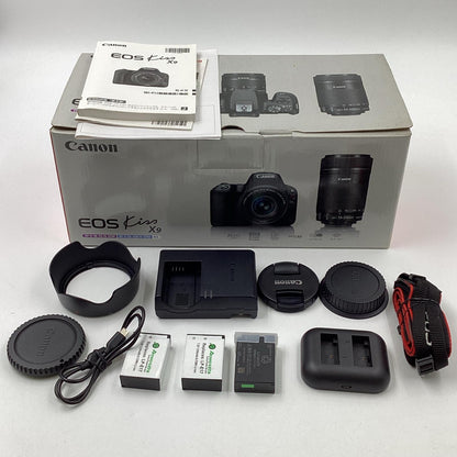 【全額返金保証】【最速発送】Canon デジタル一眼 EOS Kiss X9 EF-S 18-55 F4-5.6 IS STM レンズキット ブラック 超美品 動作確認済