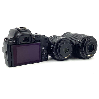 【全額返金保証】【最速発送】Canon デジタル一眼 EOS Kiss X10 ダブルズームキット ブラック 美品 動作確認済