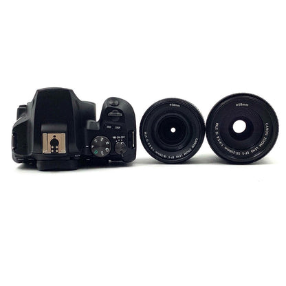 【全額返金保証】【最速発送】Canon デジタル一眼 EOS Kiss X10 ダブルズームキット ブラック 美品 動作確認済