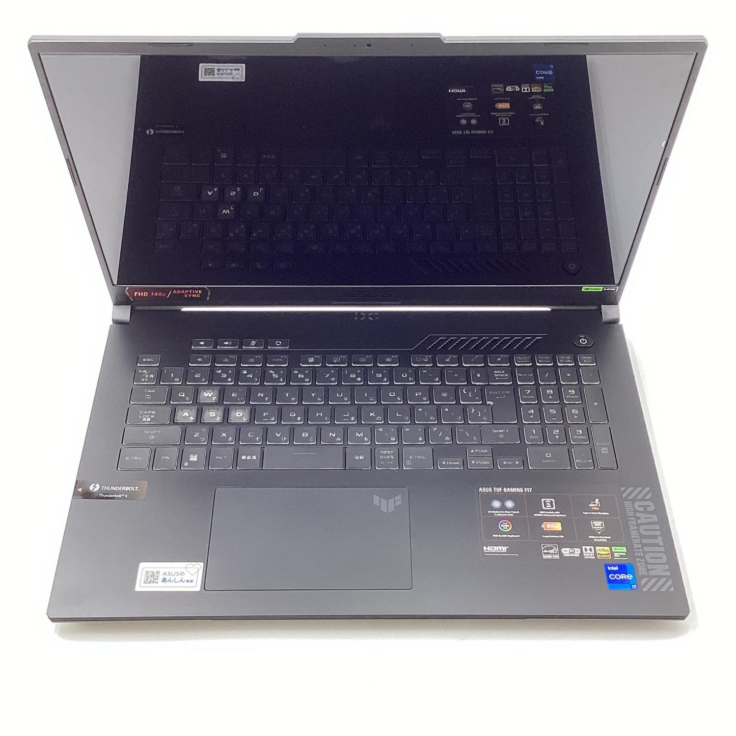 【全額返金保証】【最速発送】ASUS TUF GAMING FX707W-I7R4060A5200 Intel Core i7-13620H 16GB SSD 1TB NVIDIA GeForce RTX 4060 Laptop GPU 96.7% 超美品 動作確認済
