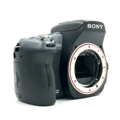 【全額返金保証】【最速発送】Sony デジタル一眼 α550 DSLR-A550 ボディ ブラック 動作確認済