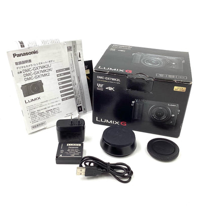 【全額返金保証】【最速発送】Panasonic デジタル一眼 LUMIX DMC-GX7MK2-K ボディ [ブラック] ブラック 美品 動作確認済