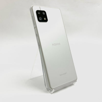 【全額返金保証】【最速発送】SHARP AQUOS sense6 128GB シルバー SIMフリー SH-M19 白ロム 動作確認済