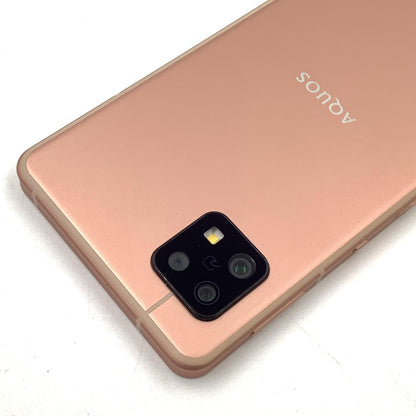 【全額返金保証】【最速発送】SHARP AQUOS sense6 128GB ライトカッパー SIMフリー SH-M19 白ロム 動作確認済