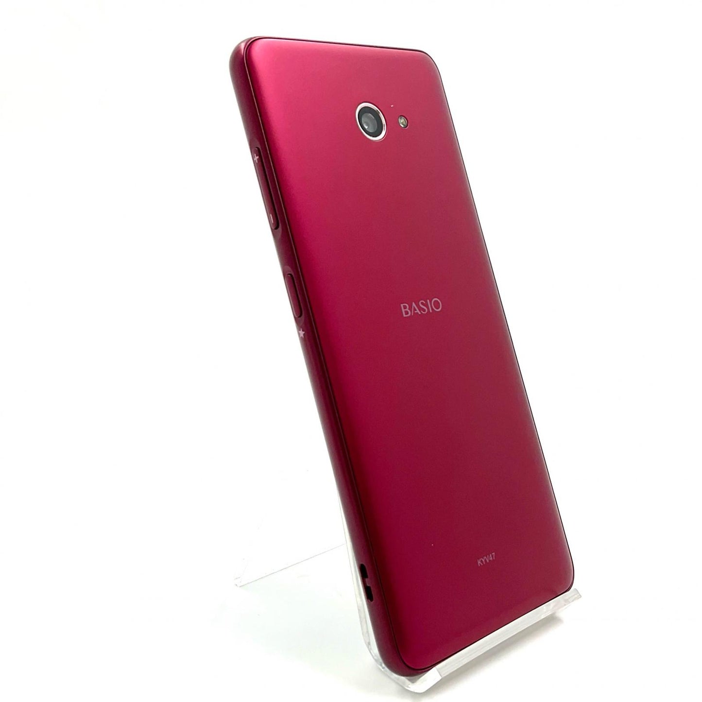 【全額返金保証】【最速発送】京セラ BASIO 4 32GB ワインレッド au KYV47 白ロム 動作確認済