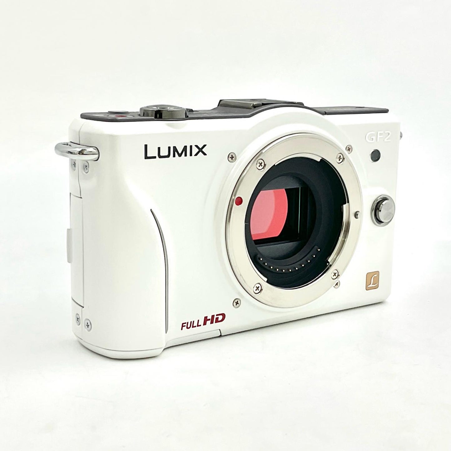 【全額返金保証】【最速発送】Panasonic デジタル一眼 LUMIX DMC-GF2 ボディ ホワイト 美品 動作確認済