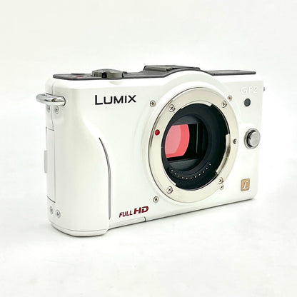 【全額返金保証】【最速発送】Panasonic デジタル一眼 LUMIX DMC-GF2 ボディ ホワイト 美品 動作確認済