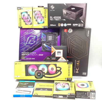【全額返金保証】【最速発送】自作PC Ryzen 7 9800X3D 32GB M.2 SSD 2TB M.2 SSD 1TB AMD Radeon RX 9070 XT 動作確認済