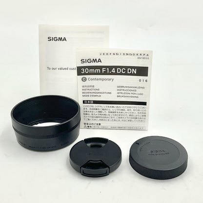 【全額返金保証】【最速発送】SIGMA 30mm F1.4 DC DN [ソニー用] 動作確認済