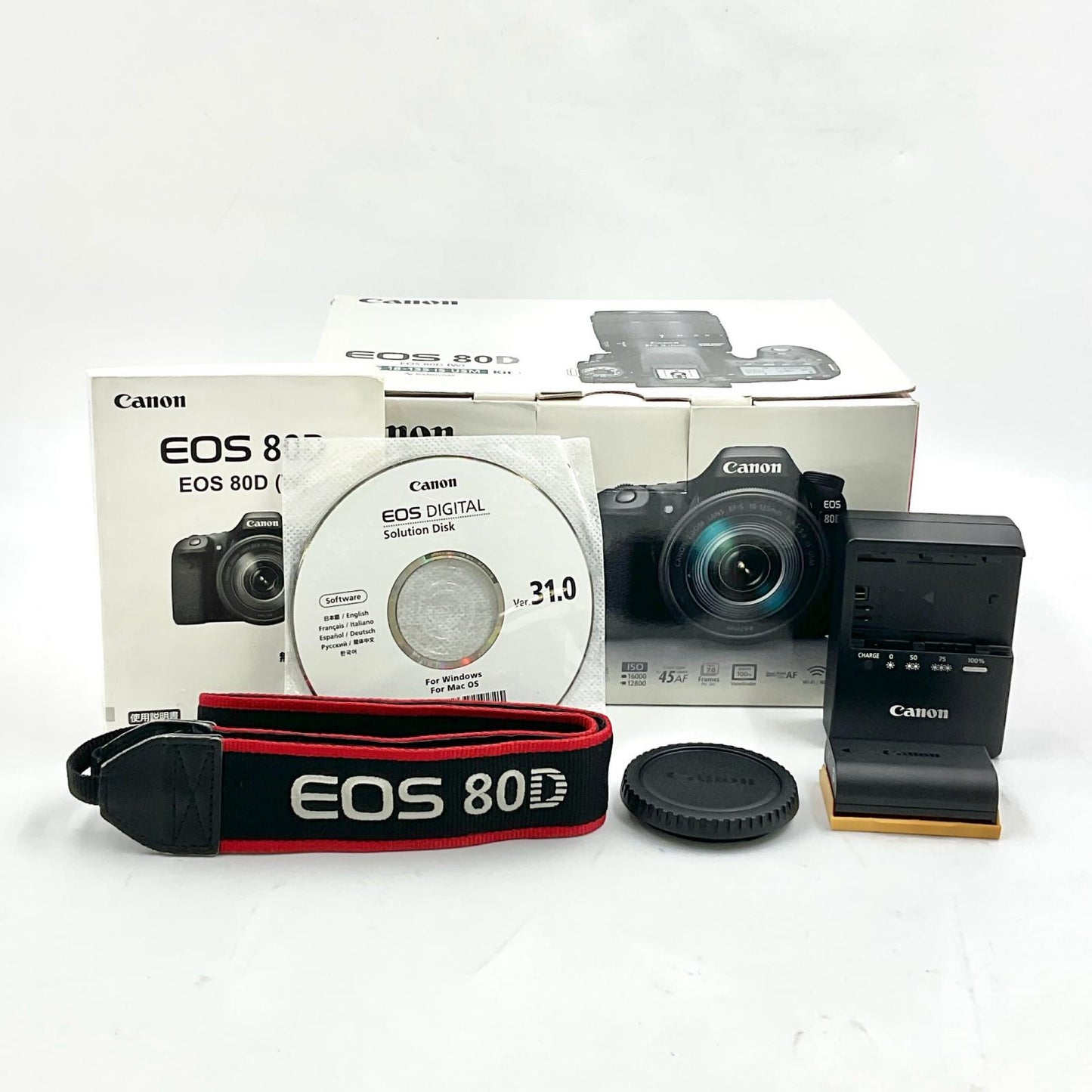 【全額返金保証】【最速発送】Canon デジタル一眼 EOS 80D ボディ ブラック 美品 動作確認済