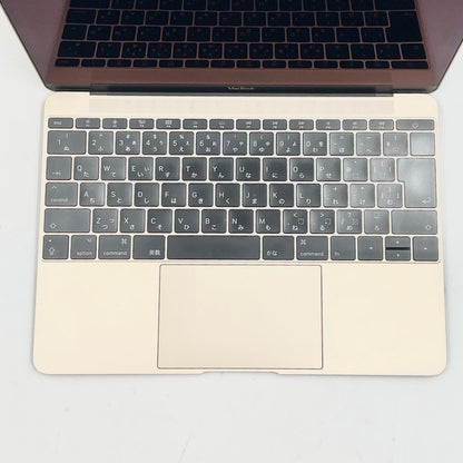 【全額返金保証】【最速発送】Apple MacBook 12インチ 2017 1.2GHz Intel Core m3 8GB SSD 256GB ゴールド 91.3% 動作確認済