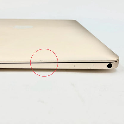 【全額返金保証】【最速発送】Apple MacBook 12インチ 2017 1.2GHz Intel Core m3 8GB SSD 256GB ゴールド 91.3% 動作確認済