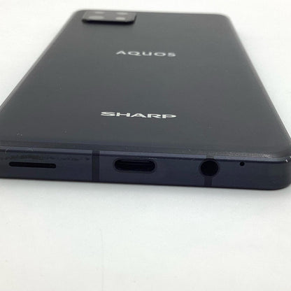 【全額返金保証】【最速発送】SHARP AQUOS sense6 128GB ブラック SIMフリー SH-M19 白ロム 動作確認済