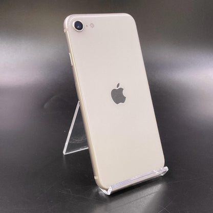 【全額返金保証】【最速発送】Apple iPhone iPhone SE（第3世代） 128GB スターライト SIMフリー 白ロム 美品 動作確認済 98%