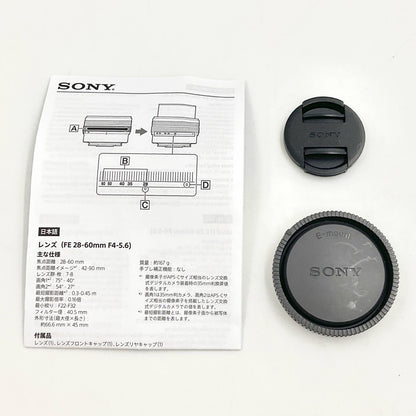 【全額返金保証】【最速発送】Sony FE 28-60mm F4-5.6 SEL2860 動作確認済