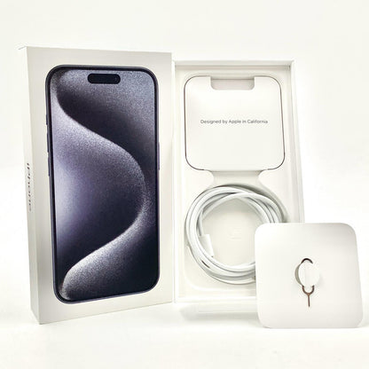 【全額返金保証】【最速発送】Apple iPhone iPhone 15 Pro 256GB ブルーチタニウム SIMフリー 白ロム 美品 動作確認済 89%