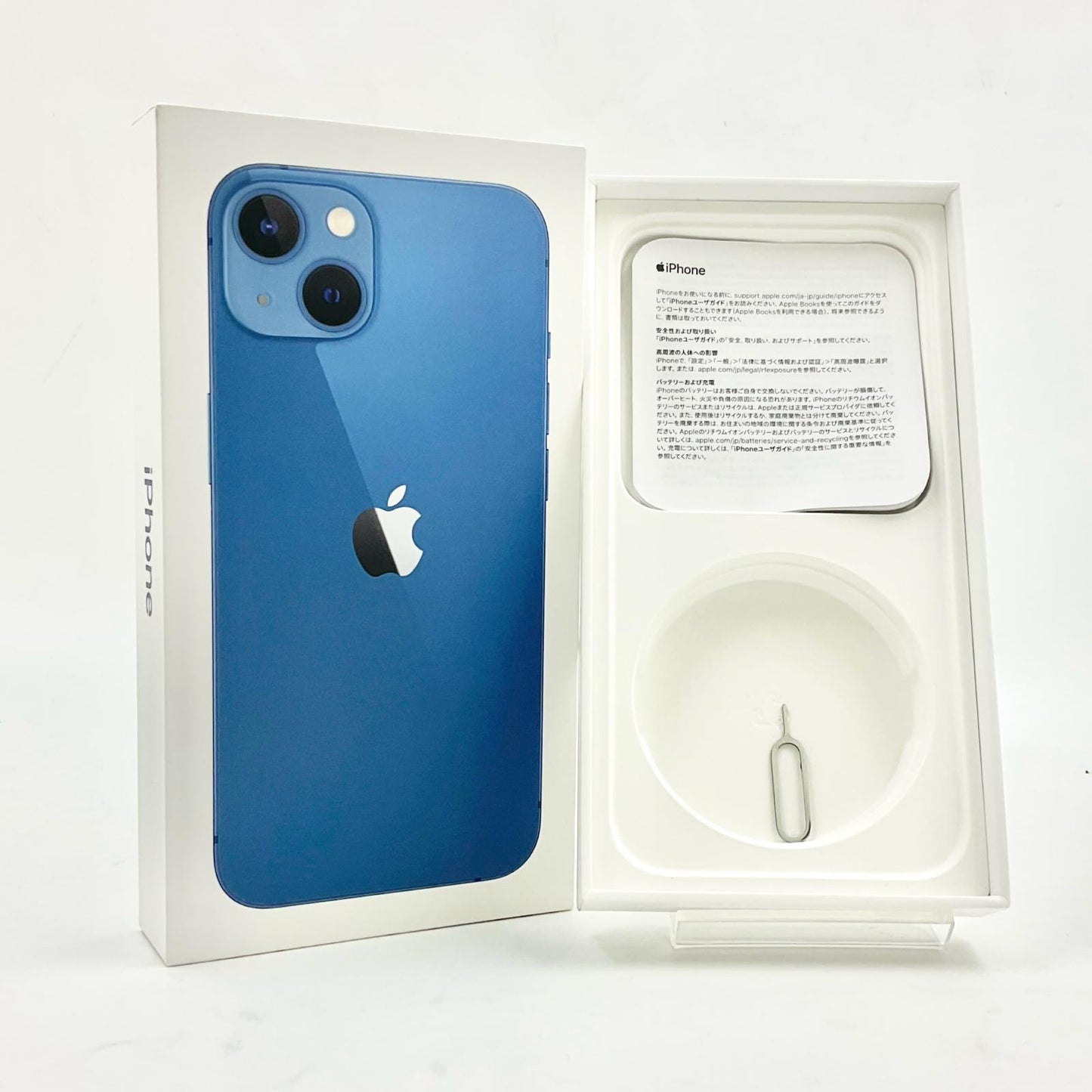【全額返金保証】【最速発送】Apple iPhone iPhone 13 128GB ブルー docomo 白ロム 動作確認済 85%