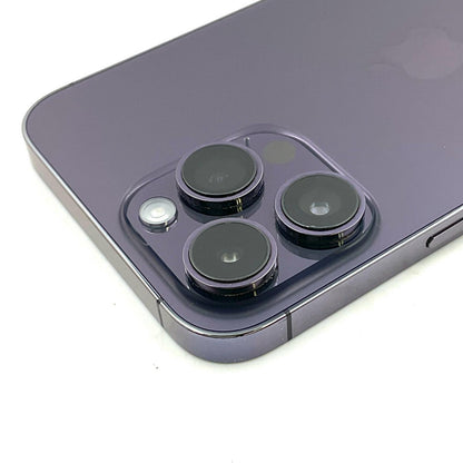 【全額返金保証】【最速発送】Apple iPhone iPhone 14 Pro Max 128GB ディープパープル SIMフリー 白ロム 動作確認済 83%