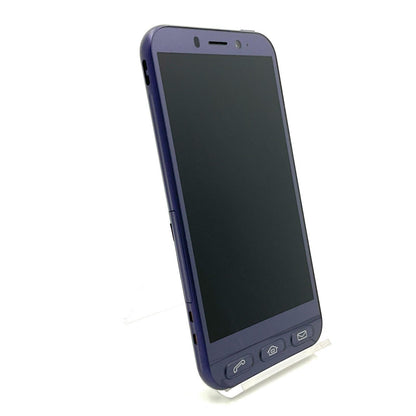 【全額返金保証】【最速発送】富士通 AQUOS シンプルスマホ4 32GB ネイビー Softbank SIMフリー 704SH 白ロム 動作確認済