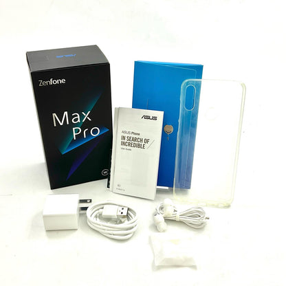 【全額返金保証】【最速発送】ASUS Zenfone Pro M2 64GB ミッドナイトブルー SIMフリー ZB631KL 白ロム 動作確認済