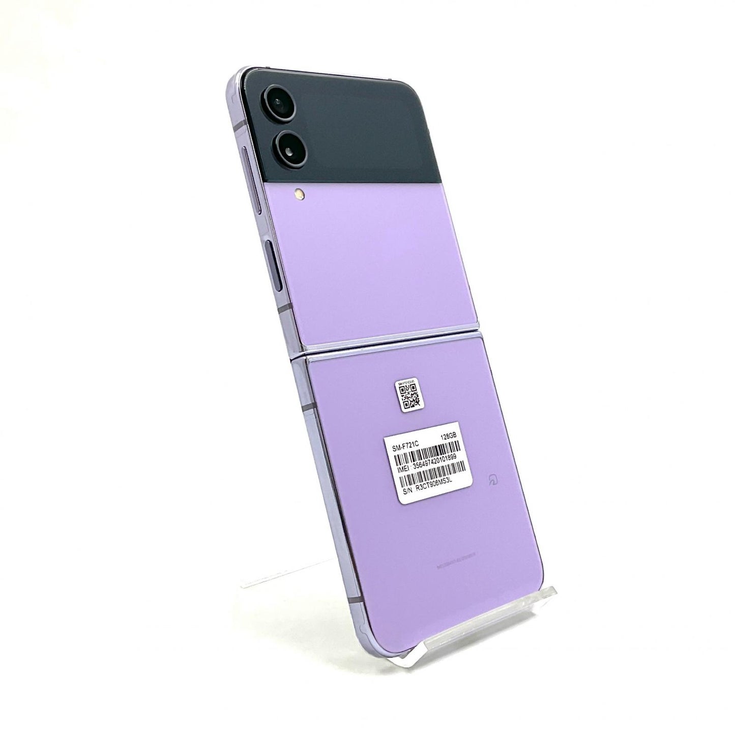 【全額返金保証】【最速発送】SAMSUNG Galaxy Z Flip4 128GB ボラパープル 楽天モバイル SM-F721C 白ロム 超美品 動作確認済