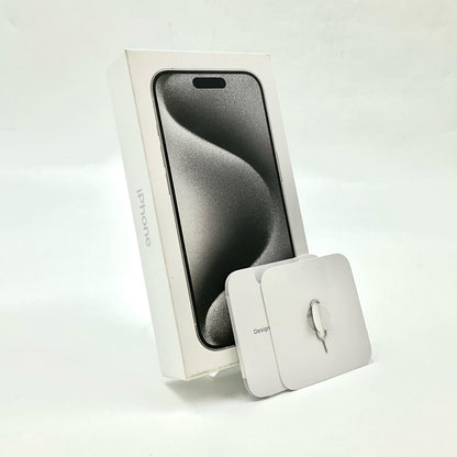 【全額返金保証】【最速発送】Apple iPhone iPhone 15 Pro 128GB ホワイトチタニウム SIMフリー 白ロム 美品 動作確認済 98%