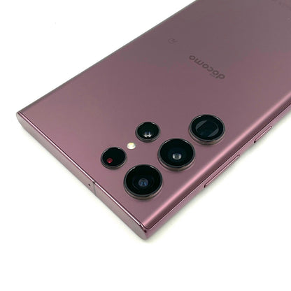 【全額返金保証】【最速発送】SAMSUNG Galaxy S22 Ultra 256GB Burgundy docomo SC-52C 白ロム 動作確認済