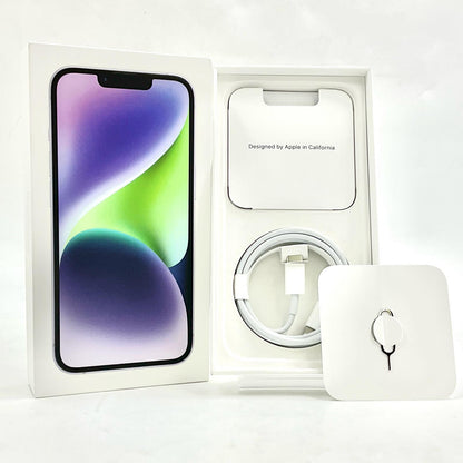 【全額返金保証】【最速発送】Apple iPhone iPhone 14 256GB パープル docomo 白ロム 美品 動作確認済 90%
